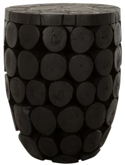 Must Living Salontafel Cone High Teakhout Zwart Ø36cm