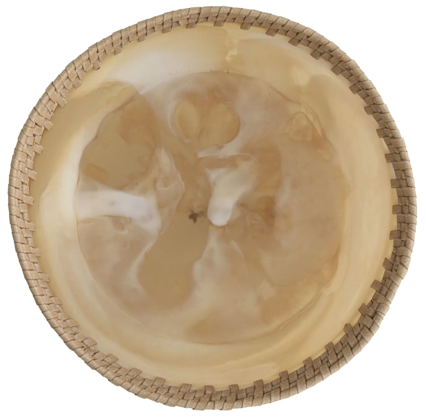 Must Living Schaal Da Vinci Rond Resin Bruin/Wit