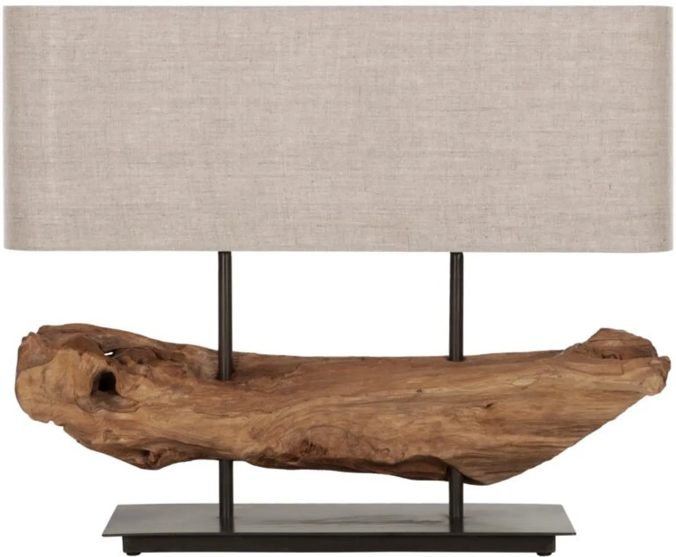 Must Living Tafellamp Log Erosion Naturel Teakhout 70x58cm