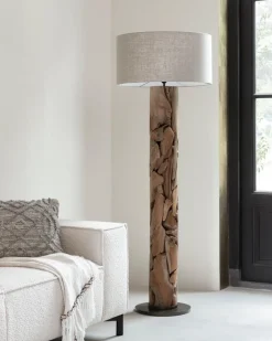 Must Living Vloerlamp Tempo Linnen Naturel 172cm