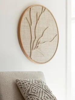 Must Living Wanddecoratie Jungle Naturel Palmblad Ø85cm