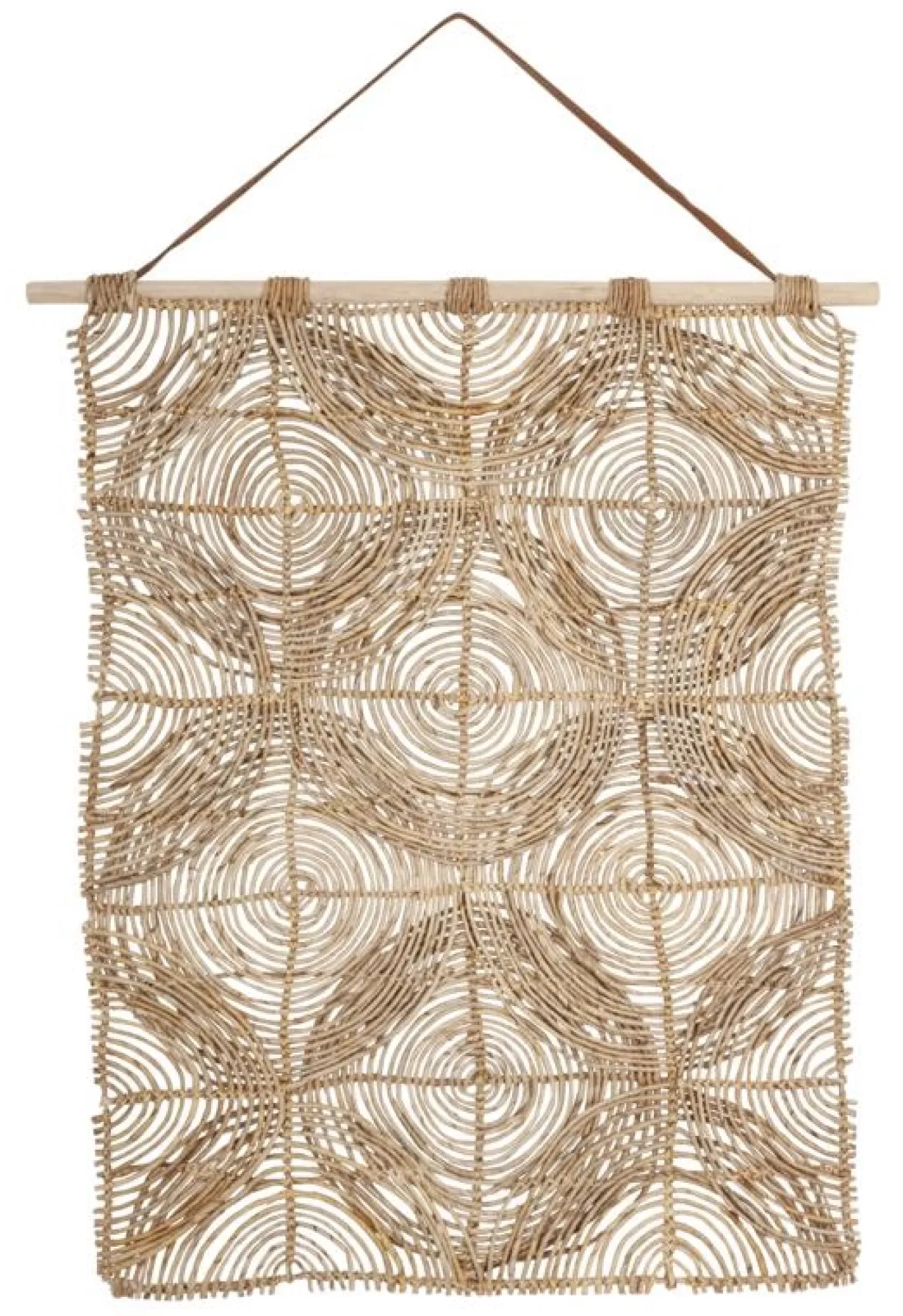 Must Living Wanddecoratie Round & Round Naturel Abaca 71x107cm