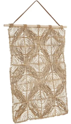 Must Living Wanddecoratie Round & Round Naturel Abaca 71x107cm