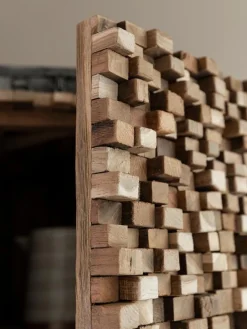 Must Living Wandkast Sticks Recycled Teakhout 2-Deurs 90x180cm