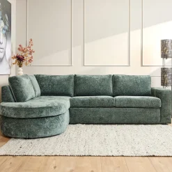 MySofa Bank Alma Groen 2,5-zits + Divan Links