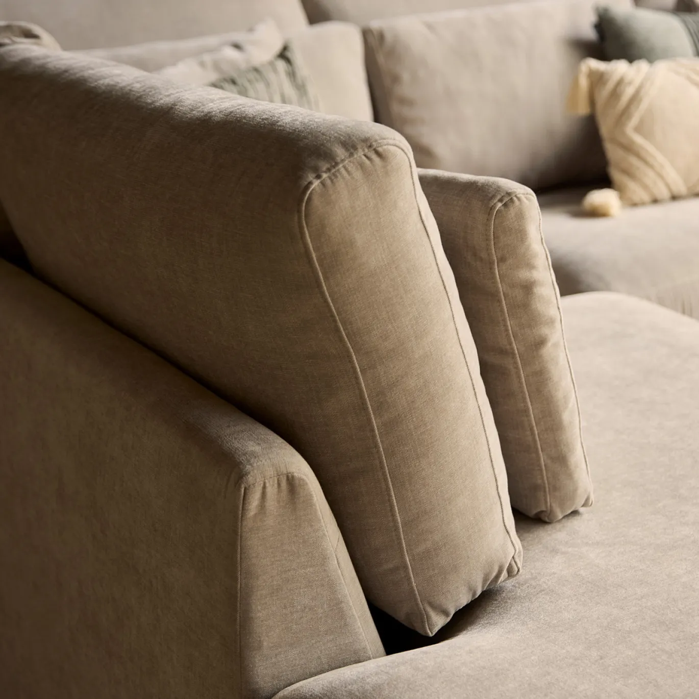 MySofa Bank Jesse 2,5 zits + Ottomane Rechts Beige