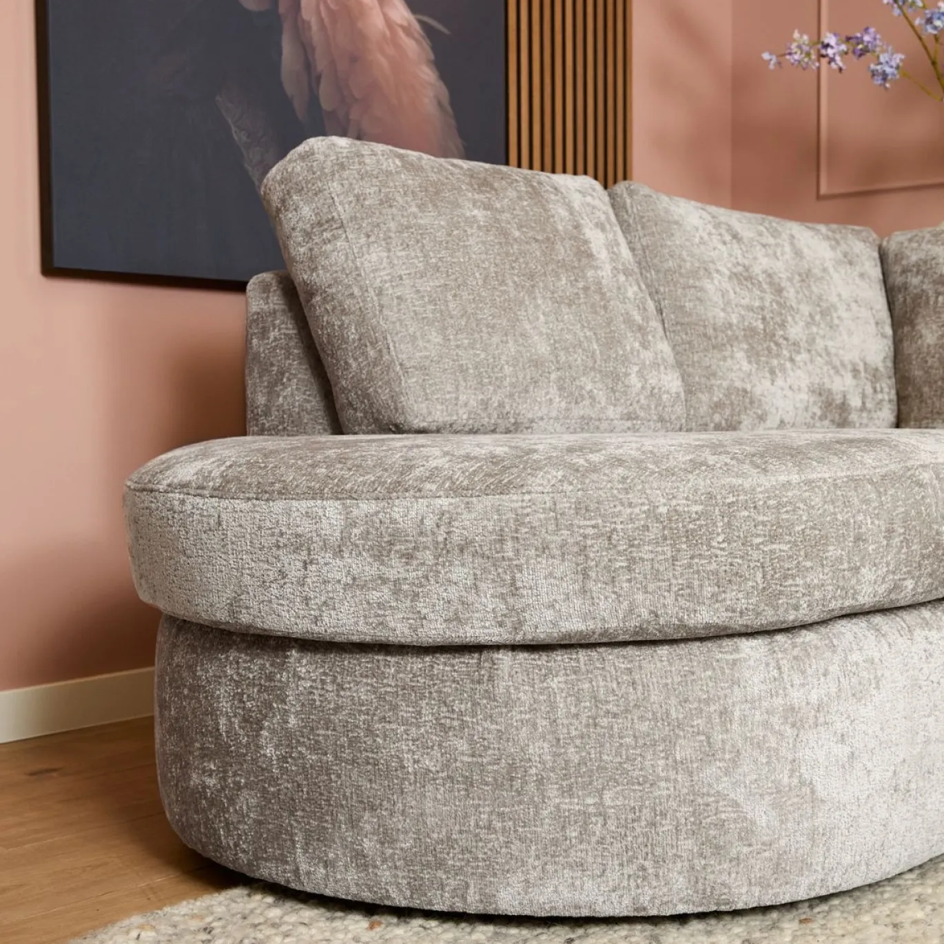 MySofa Hoekbank Alma Greige 2,5-Zits + Divan Links