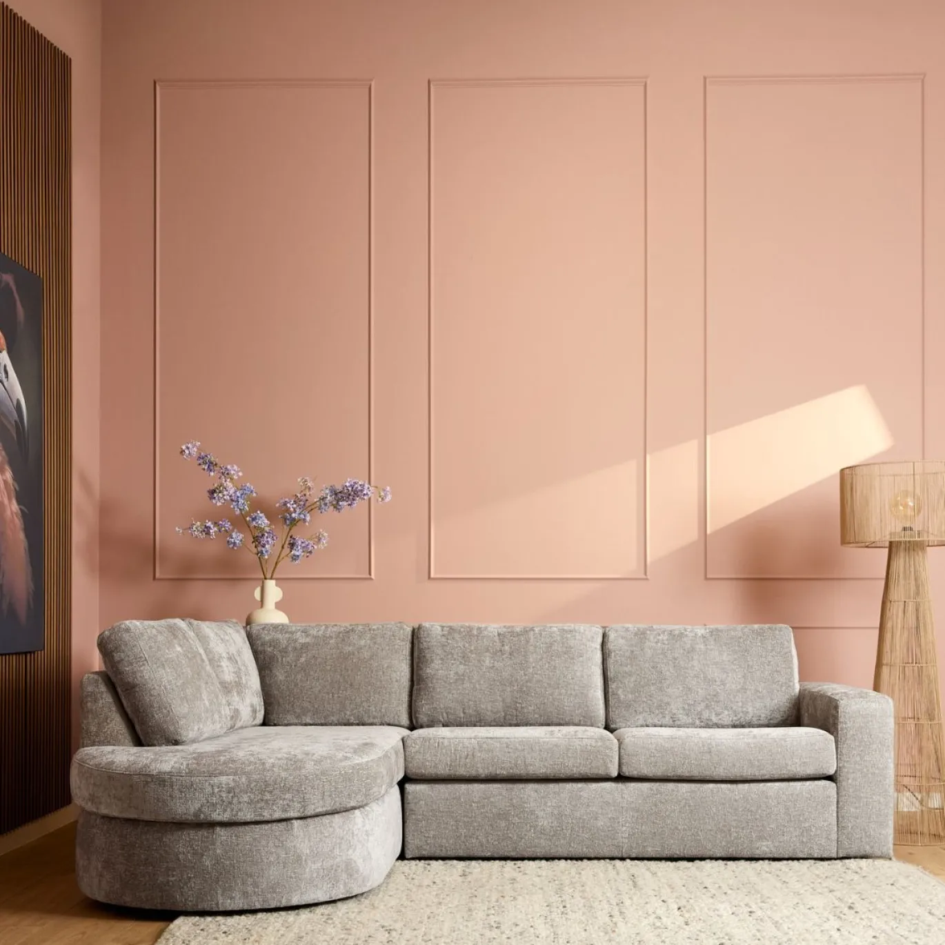 MySofa Hoekbank Alma Greige 2,5-Zits + Divan Links