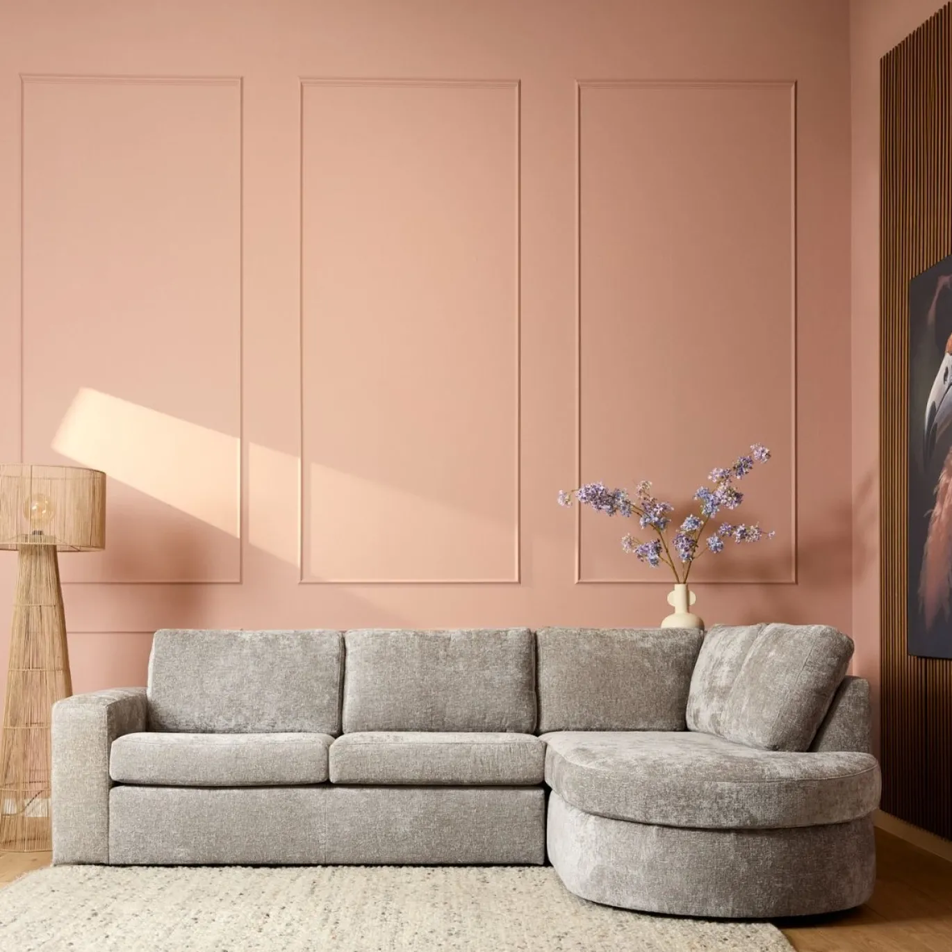 MySofa Hoekbank Alma Greige 2,5-Zits + Divan Rechts