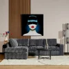 MySofa Hoekbank Teddy Antraciet Links