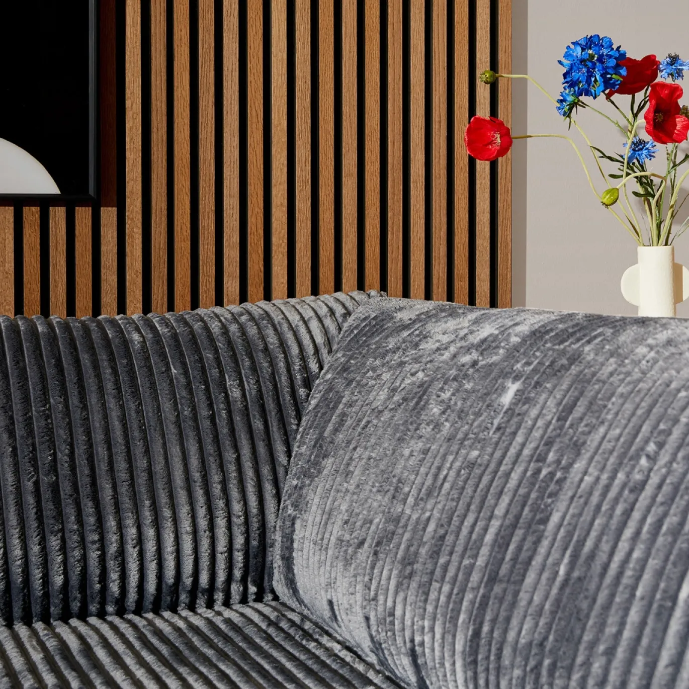 MySofa Hoekbank Teddy Antraciet Links