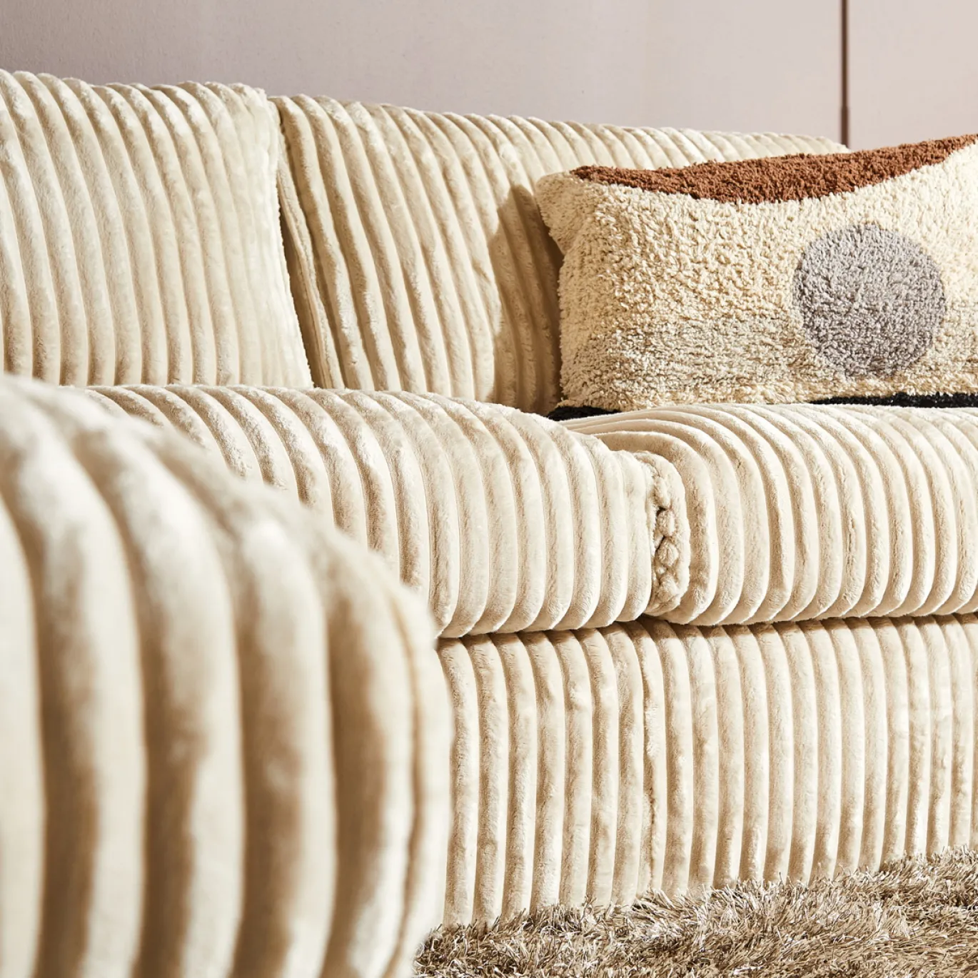 MySofa Hoekbank Teddy Beige Links