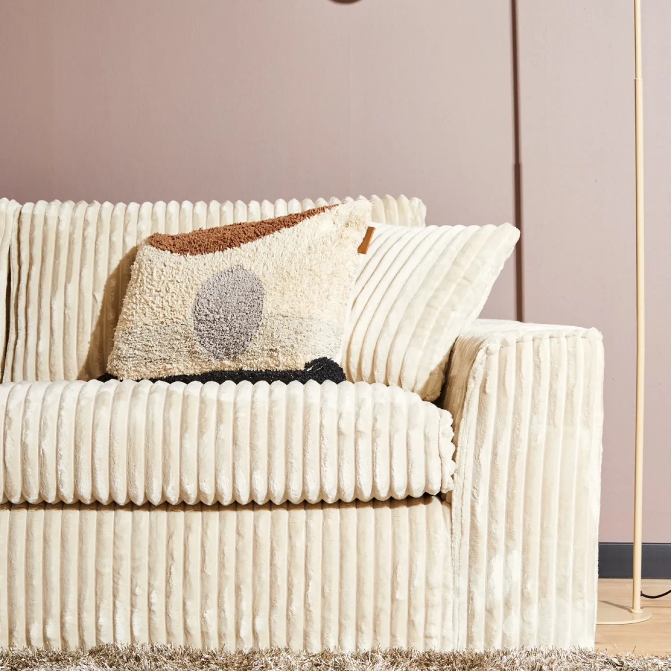 MySofa Hoekbank Teddy Beige Rechts