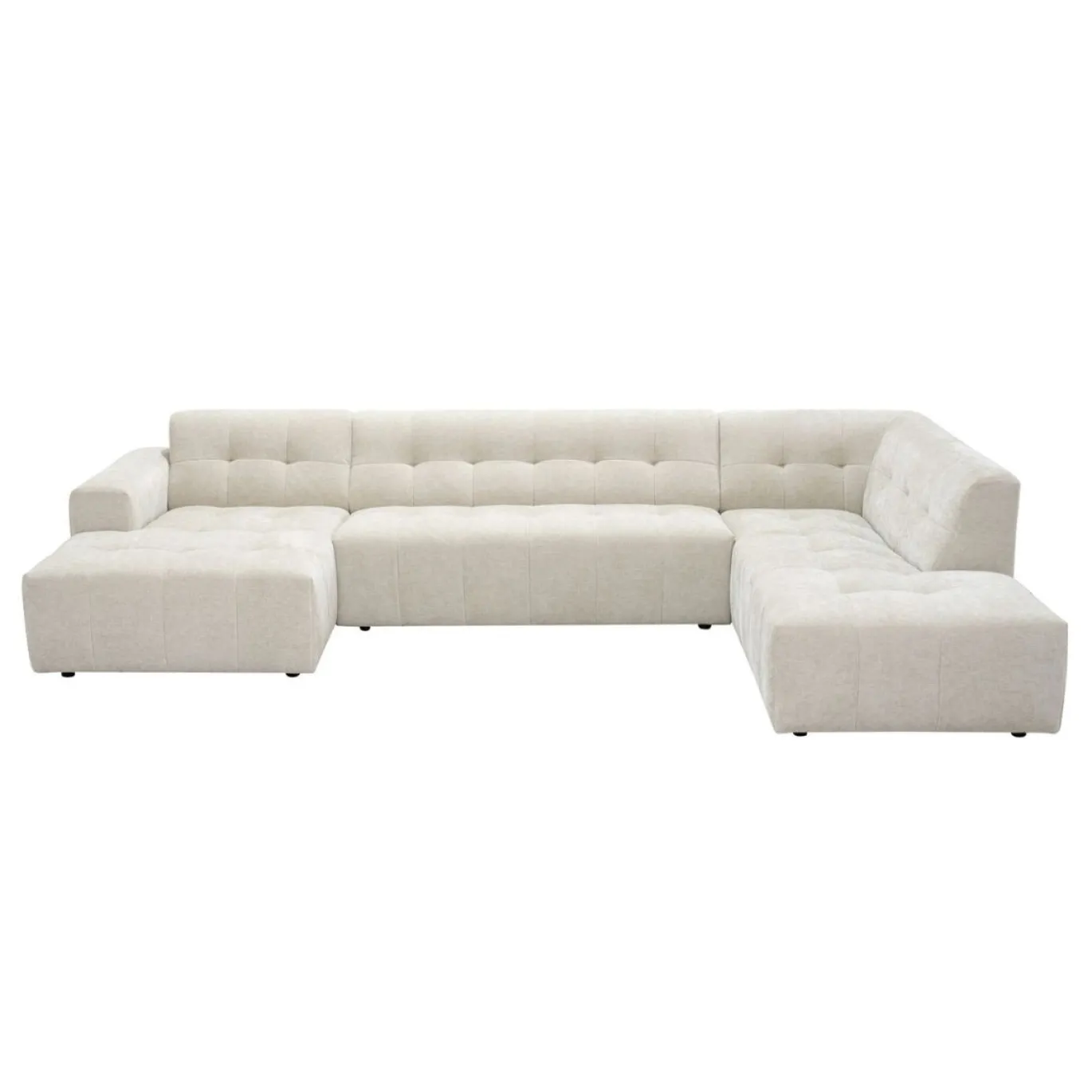 MySofa U-bank Ruby Beige Lounge L + 2,5-Zits + Ottomane R