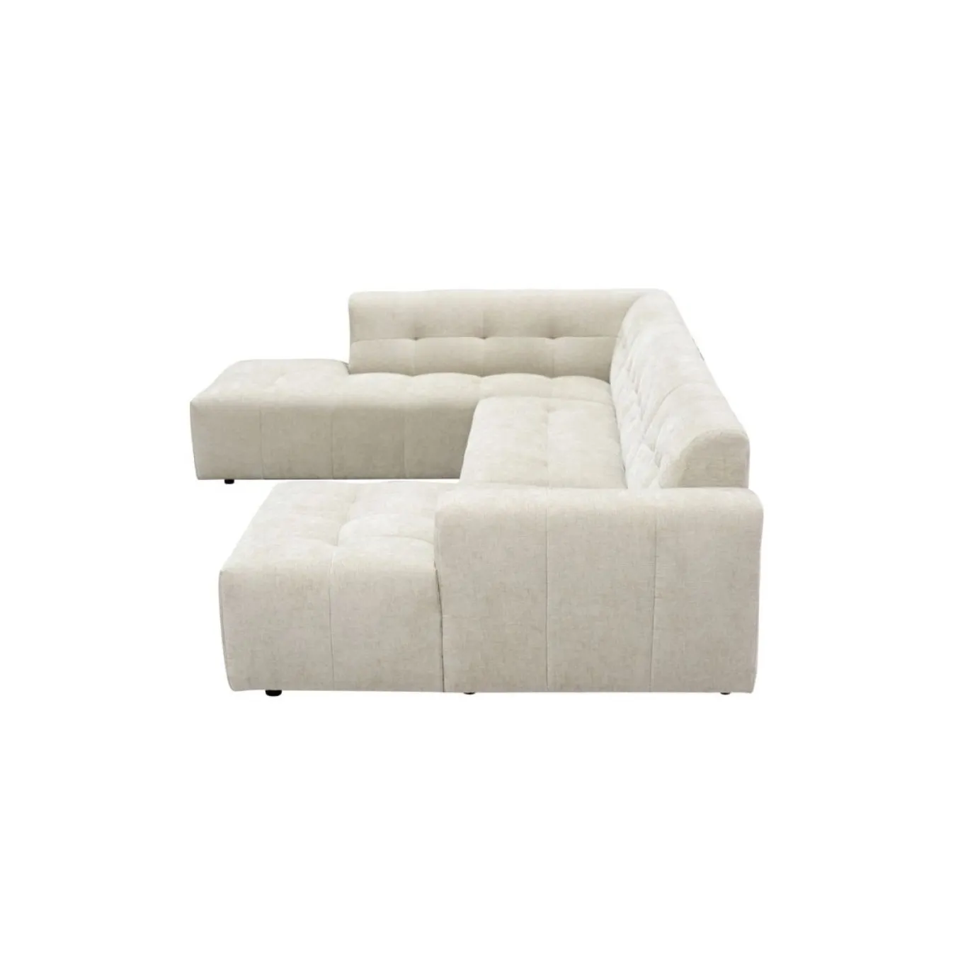 MySofa U-bank Ruby Beige Lounge R + 2,5-Zits + Ottomane L