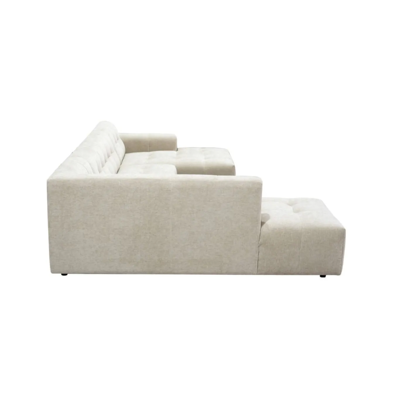 MySofa U-bank Ruby Beige Lounge R + 2,5-Zits + Ottomane L