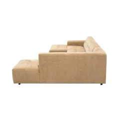 MySofa U-bank Ruby Camel Lounge L + 2,5-Zits + Ottomane R