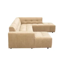 MySofa U-bank Ruby Camel Lounge L + 2,5-Zits + Ottomane R