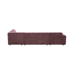 MySofa U-bank Ruby Paars Lounge L + 2,5-Zits + Ottomane R