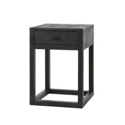 Nachtkastje Black Square 1-Lade Acaciahout - Giga Meubel