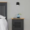 Nachtkastje Bruna 1d Wax/grijs Antraciet - Giga Meubel