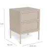 Nachtkastje Darvo Grijs 61cm - Giga Living