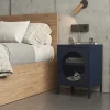 Nachtkastje Diora 1d Blauw - Giga Meubel