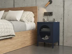 Nachtkastje Diora 1d Blauw - Giga Meubel