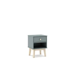 Nachtkastje Esteban 1dr1h Khaki Groen/wit - Giga Meubel