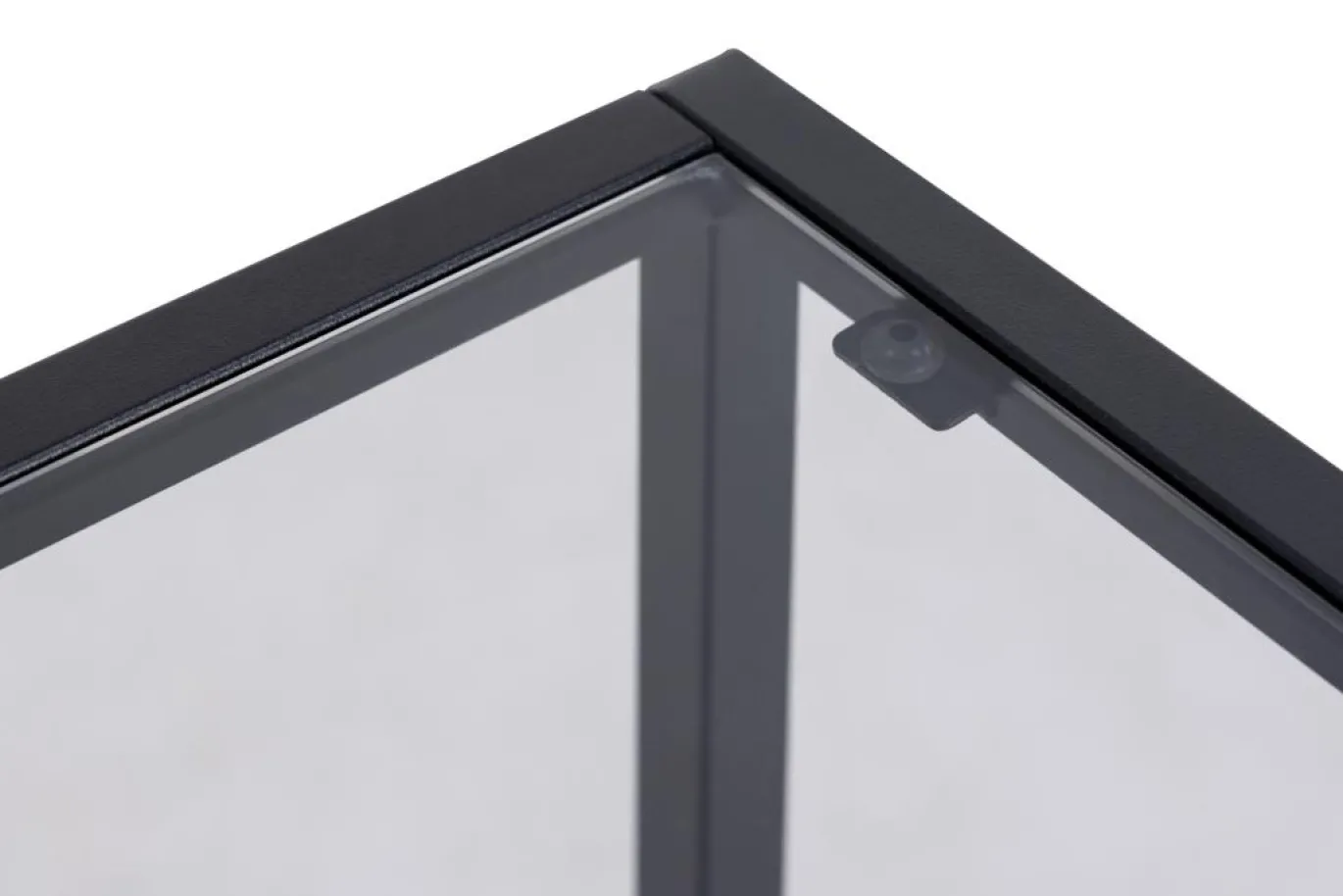 Nachtkastje Hibernia Smoke Glas Zwart - Giga Living