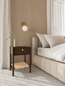 Nachtkastje Hudson Gerookt Eiken 60cm - Giga Living