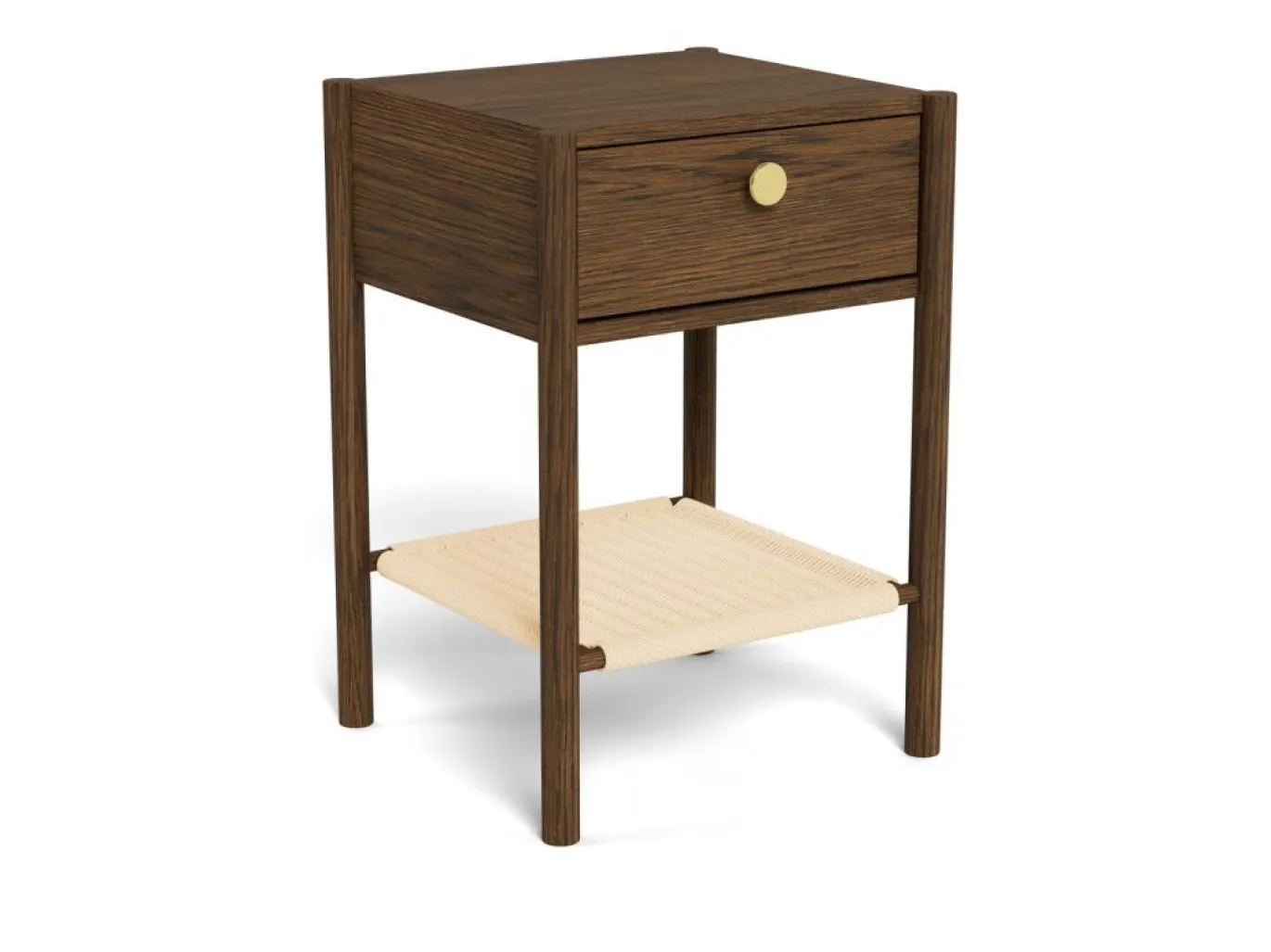 Nachtkastje Hudson Gerookt Eiken 60cm - Giga Living