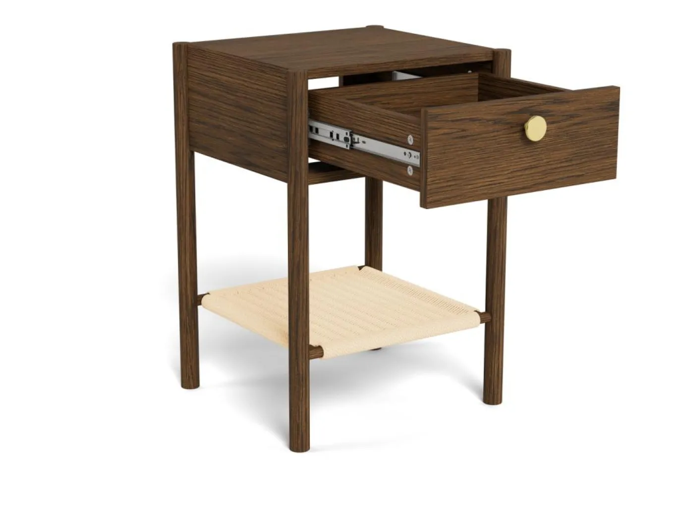 Nachtkastje Hudson Gerookt Eiken 60cm - Giga Living