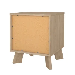 Nachtkastje Ikast 1 lade Hickory/Wit - Giga Living