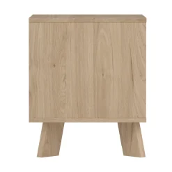 Nachtkastje Ikast 1 lade Hickory/Wit - Giga Living
