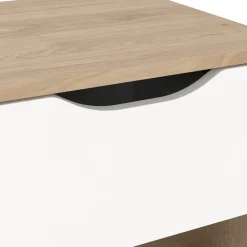 Nachtkastje Ikast 1 lade Hickory/Wit - Giga Living