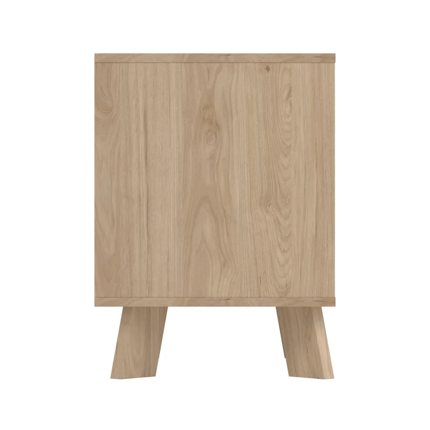 Nachtkastje Ikast 2 lades Hickory/Wit - Giga Living