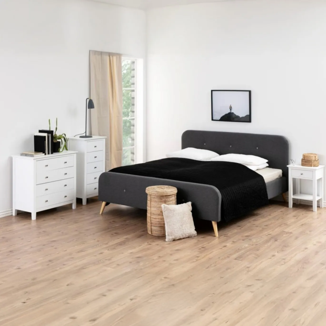 Nachtkastje Koster Mdf Wit - Giga Living