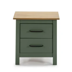 Nachtkastje Miranda 2L Groen Wax - Giga Meubel
