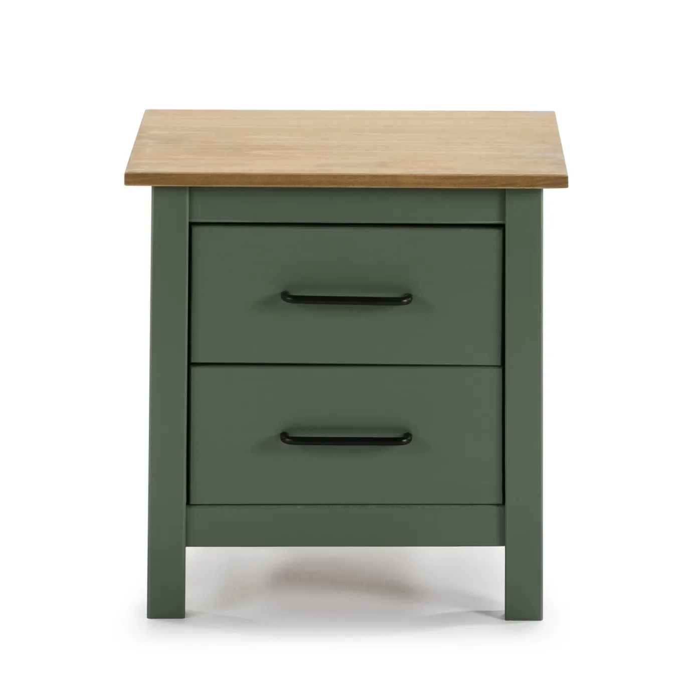 Nachtkastje Miranda 2L Groen Wax - Giga Meubel