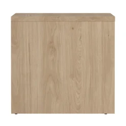 Nachtkastje Next 2 lades Hickory/Wit Hoogglans - Giga Living