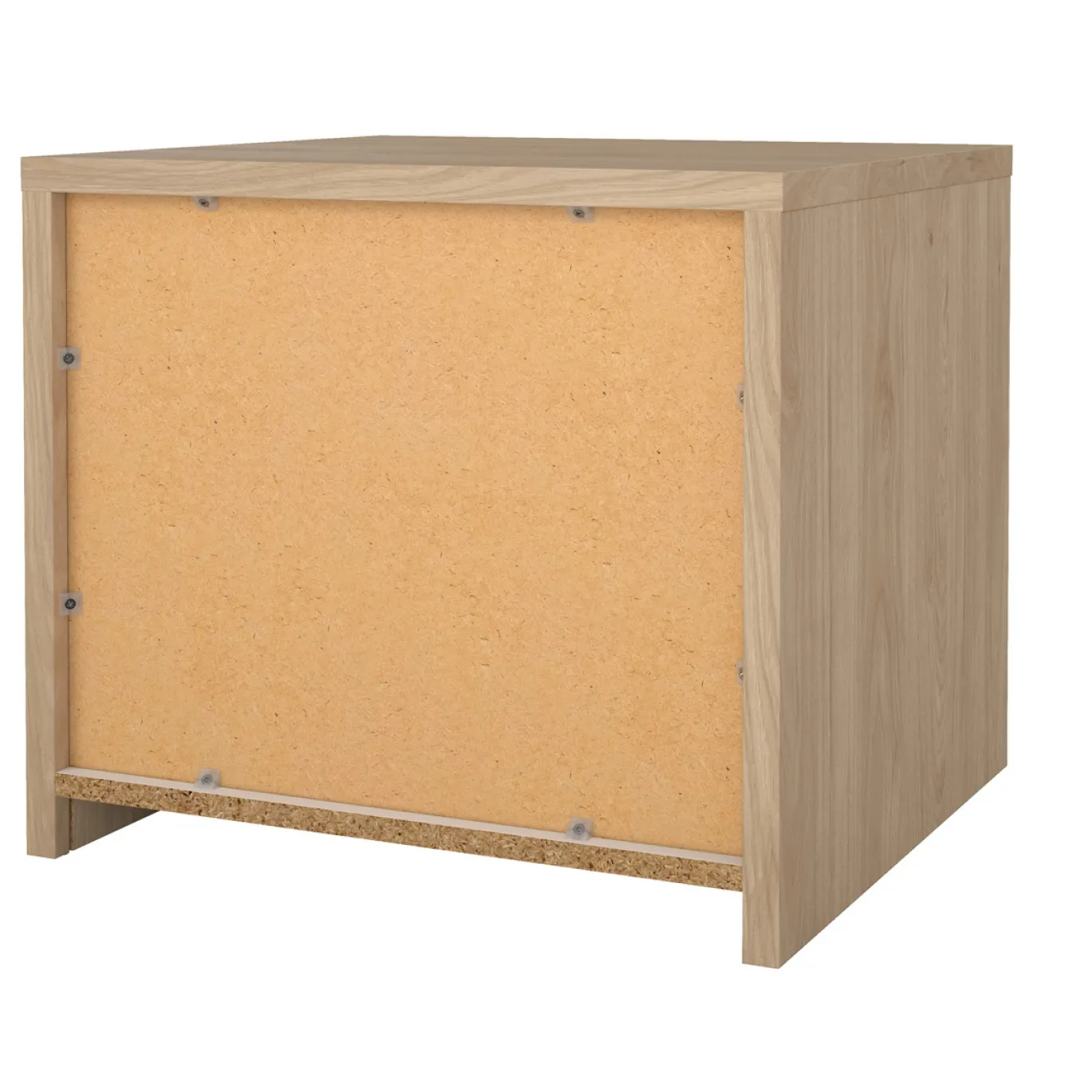 Nachtkastje Next 2 lades Hickory/Wit Hoogglans - Giga Living