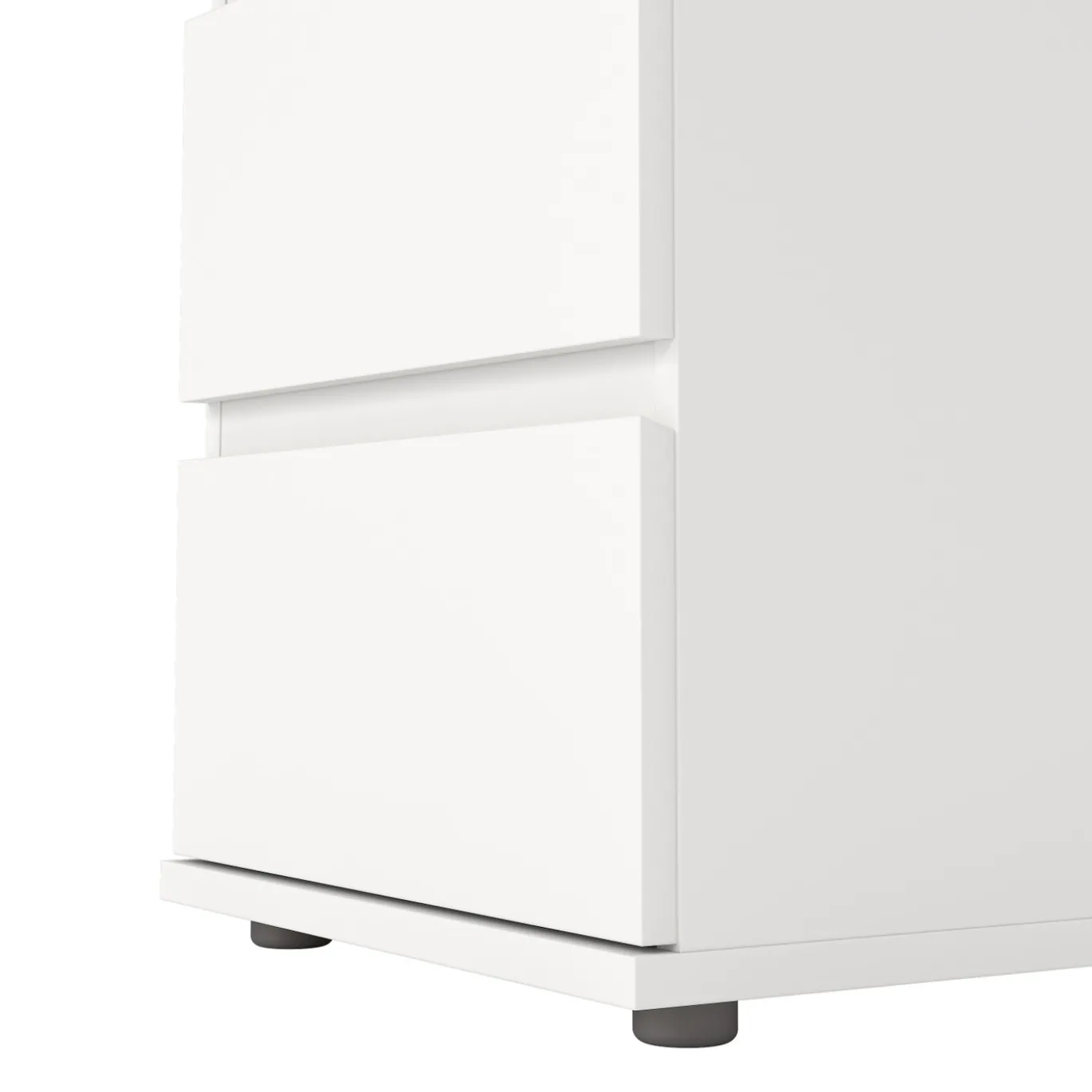 Nachtkastje Nova 2 lades Wit - Giga Living