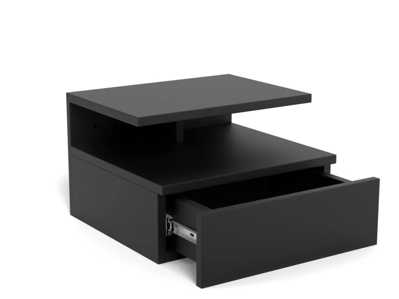 Nachtkastje Nyro Zwart 35cm - Giga Living