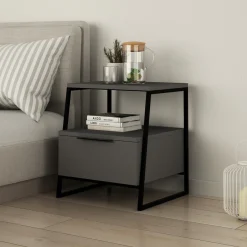 Nachtkastje Pal Melamine Antraciet