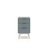Nachtkastje Pisco 3L Khaki Groen/wit Wax - Giga Meubel