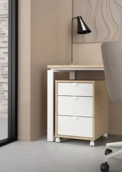 Nachtkastje Sign Wit Jackson Hickory - Giga Living