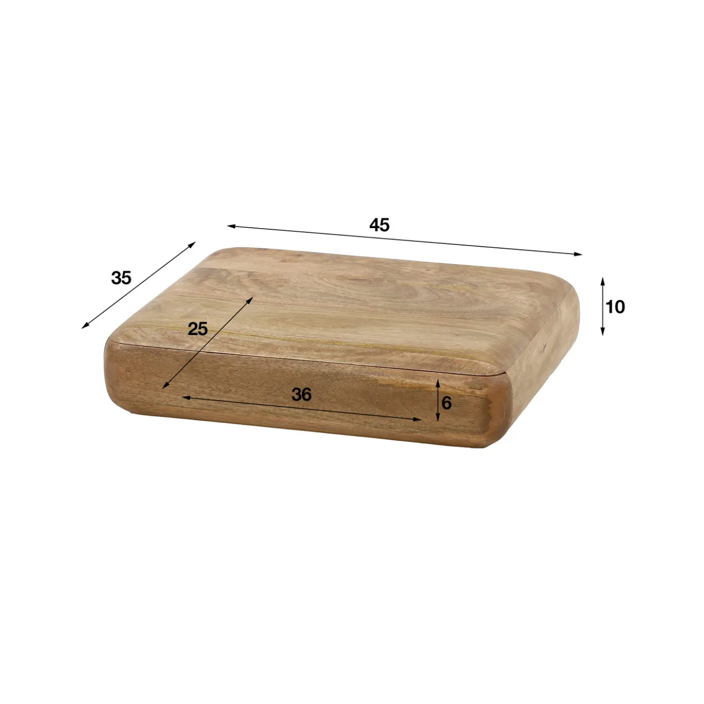 Nachtkastje Sleek Mangohout Zandkleur - Giga Meubel