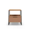 Nachtkastje Velia Terracotta/zwart - Giga Meubel