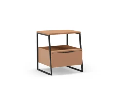 Nachtkastje Velia Terracotta/zwart - Giga Meubel